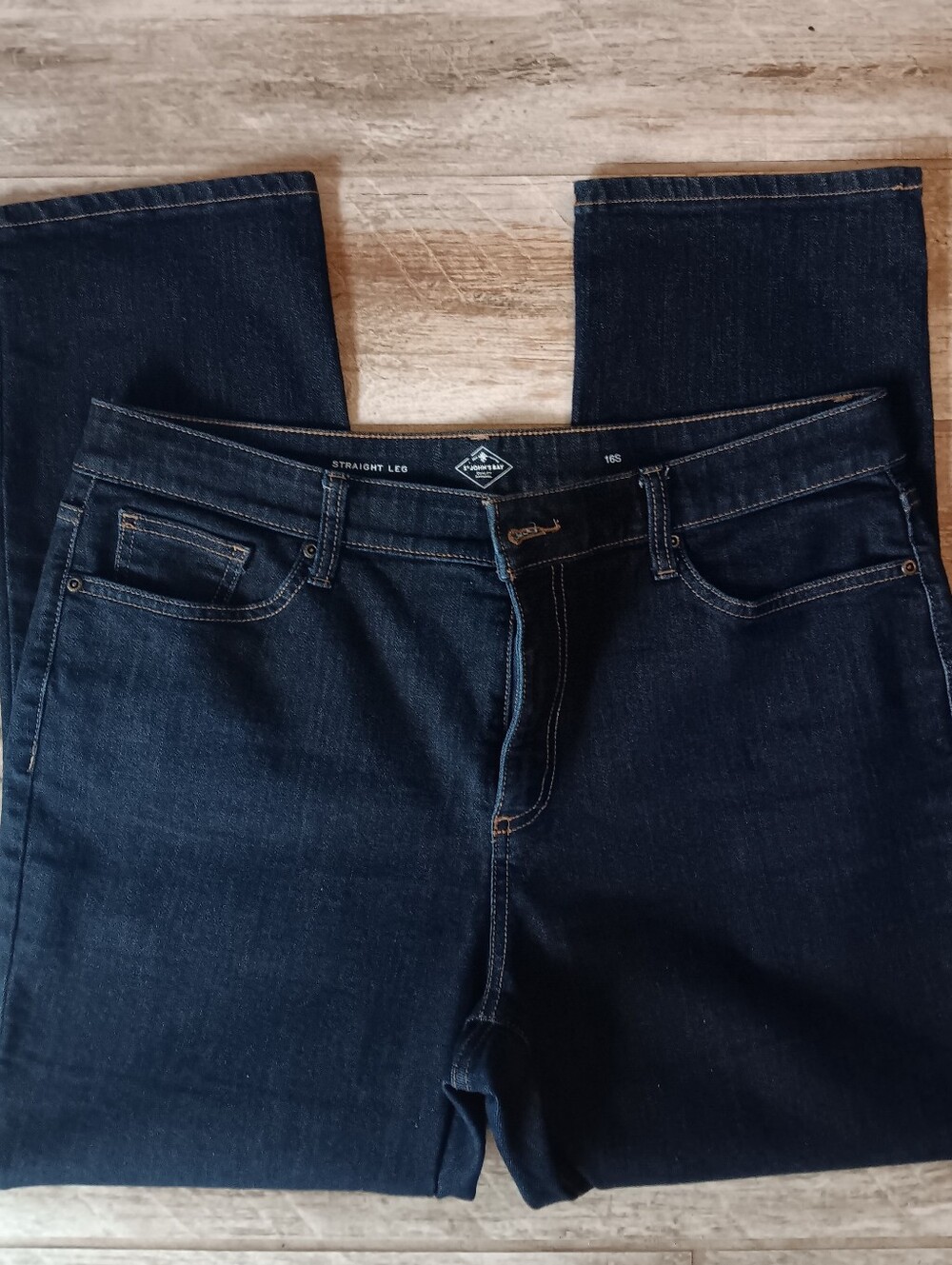 St. John's Bay Women's Secretly Slender Mid-Rise Straight Leg Jeans - Picture 6 of 8